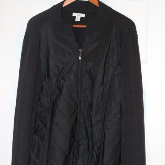 Black Sweater with Zipper - Picture 1 of 3